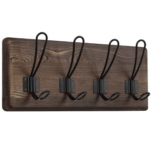 Oumilen Wood Wall Mounted 4 Hook Coat Rack - 1 of 1