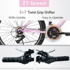 KWPZQEB 26/24 Inch Mountain Bike, Outdoor Cycling Bike with Carbon Steel Frame, 21-Speed V-Brake & Front Suspension For Teenagers, Adult Bicycles - 4 of 4