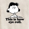 Boys' - Peanuts - Lucy This Is How Eye Roll Graphic Long Sleeve Fleece Sweatshirt - 2 of 4