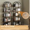 5-Tier Bookshelf,71 Inch Tall Arched Bookcase, Metal Frame Modern Display Racks with Adjustable Feet,Freestanding Open Storage Rack Shelf for Bedroom - 4 of 4
