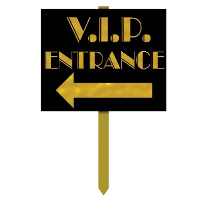 Beistle 12" x 15" VIP Entrance Yard Sign 3/Pack 54912