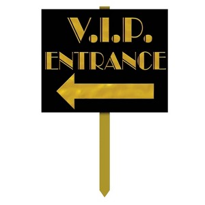 Beistle 12" x 15" VIP Entrance Yard Sign 3/Pack 54912 - 1 of 1
