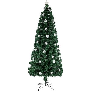 230 Branches 6ft Christmas Tree Easy Setup Sturdy Realistic PVC Pine Tree for Home Office Party Holiday Christmas Night Decoration 230 Branches - 1 of 4