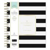 Day Designer 2024-25 Daily/Monthly Planner 10"x8" Wirebound Frosted Rugby Stripe Black: Adult Calendar July-June - 3 of 4