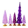 Cody Foster 17.0 Inch Violet Hued Glass Trees Set / 5 Christmas Village Decorate Tree Sculptures - 3 of 3