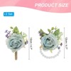 Unique Bargains Rose Wrist Corsage and Boutonnieres Fabric Adjustable Artificial Flowers 4 Pcs - 2 of 4