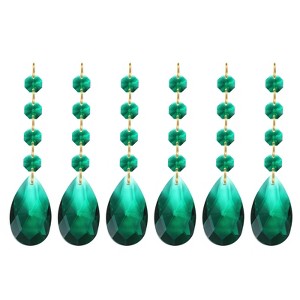 Unique Bargains Crystal Pendants Teardrop Beads for DIY Lamp Arts Crafts Decoration 6 Pcs - 1 of 4