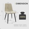 Dining Chairs Set of 4, Modern Accent Chairs, with Sturdy Black Metal Legs - 2 of 4