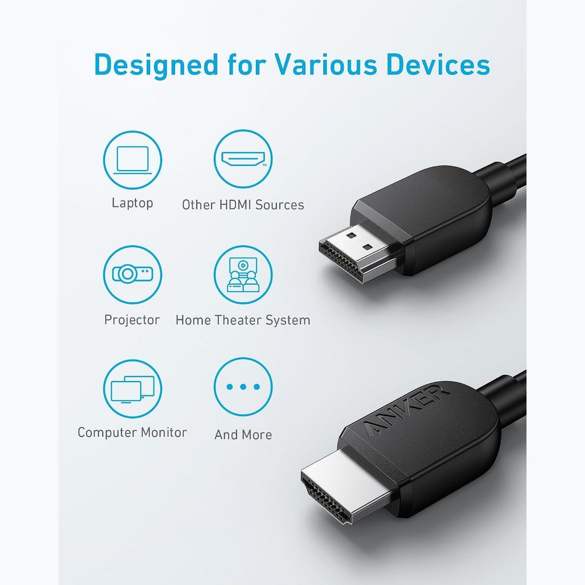 Anker HDMI Cable, Ultra HD HDMI to HDMI Cable with 8K@60Hz and 4K@120Hz - thumbnail 6