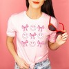 Simply Sage Market Women's Smiley Face Coquette Chart Short Sleeve Graphic Tee - 2 of 3