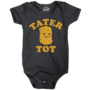 Tater Tot Baby Bodysuit Funny Sarcastic Graphic Novelty Jumper For Infants - Crazy Dog Baby Bodysuit - 1 of 4