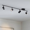 Pro Track Vester 4-Light Heads LED Wall or Ceiling Track Fixture GU10 Dimmable Flexible Directional Black Modern Kitchen Bathroom Dining Room 40" Wide - 2 of 4