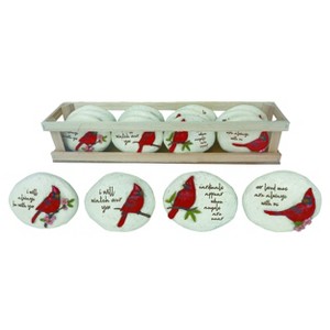 Transpac Resin 12.5 in. Multicolor Spring Cardinal Blessing Prayer Stones In Crate Set of 12 - 1 of 3