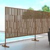 Dovelina Metal Outdoor Privacy Screen Freestanding Patio Decorative Screen (Set of 2) - 2 of 4