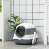 VisioGear Covered Litter Box, Litter Box with Lid, Scoop Enclosed Drawer for Cats, Grey & White, 20.5"*16.3"*15" - 4 of 4