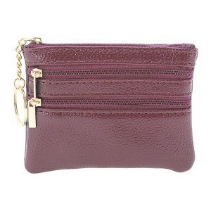 Unique Bargains Three Zipper Pocket With Pattern Coin Purse Wallet 1 Pc - 1 of 4