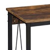 NicBex Home Office Desk 35.5" Modern Writing Desk with Metal Slide Base, Wooden Desktop and Black Metal Legs for Office, Study, Living Room - 3 of 4