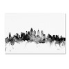 Trademark Fine Art -Michael Tompsett 'Philadelphia PA Skyline B&W' Canvas Art - 2 of 3