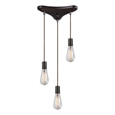 Elk Home Menlow Park 3 - Light Island Pendant Light in  Oiled Bronze