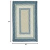 Colonial Mills Montego Braided Rug, Blue Burst 5'x7', Rectangle Shape - 3 of 3