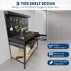 48" Workbench, Metal Steel Tool Storage Work Table, 2 Tier Work Table for Garage with Pegboard, 2 Drawers, Multifunctional Work Bench for Workshop - 4 of 4