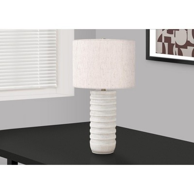 Monarch Specialties Lighting 28inchH Table Lamp Cream Resin Ivory / Cream Shade Transitional