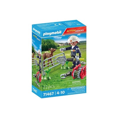 Playmobil Action Heroes: Firefighting Mission Animal Rescue 71467 Playset 22pc