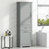 OUTSUPPLY Tall Freestanding Bathroom Storage Cabinet, 2 Drawers, Adjustable Shelf - 2 of 4