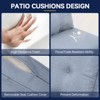 Buenhomino Outdoor Seat Cushion Set 25 x 22 x 4 Inch,Waterproof & Fade Resistant Outdoor Chair Cushions,Deep Seat Cushion with Removable Cover - 2 of 4