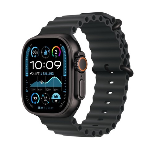 Apple Watch Ultra 2 Gps Cellular 49mm Black Titanium Case With Black Ocean Band Target