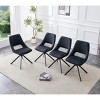 Lyngins Modern Swivel Dining Chairs,Upholstered Kitchen Chairs with High Backrest,PU Leather Chairs for Dining Room,Kitchen - 2 of 4
