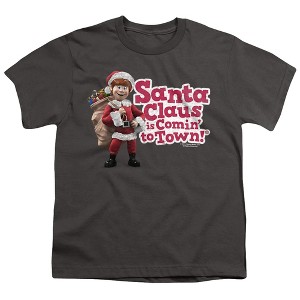 Boys' Santa Claus Is Comin To Town Santa Logo T-Shirt - 1 of 4