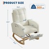 Modern Nursery Rocking Chair, Comfortable Rocker Recliner with Side Pocket, Footrest, Mid Century Upholstered Rocker Glider for Living Room, Bedroom - 2 of 4