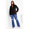 CITY CHIC | Women's Plus Size  Miranda Cowl Top - black - 12 Plus - 2 of 4