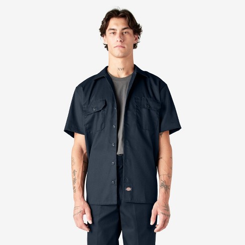 Dickies Short Sleeve Work Shirt, Dark Navy (DN), L