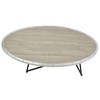 46.5" Weathered Oval Coffee Table with Asymmetrical Metal Legs ¨C Industrial Style for Living Room - 4 of 4