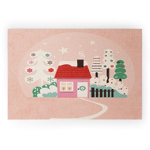 Showmemars Festive Winter Hut in pink Welcome Mat -Society6 - 1 of 3