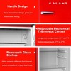 Galanz Retro Compact Refrigerator, 3.3 Cubic Foot Single Door Mini Fridge, Adjustable Mechanical Thermostat, Glass Shelves, Chiller Compartment, Red - image 4 of 4