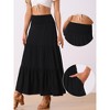 INSPIRE CHIC Women's Summer Casual Elastic High Waist Boho Maxi Skirt - 2 of 4