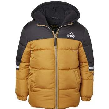 IXtreme Big Boy Colorblock Puffer Jacket with Reflective Stripe