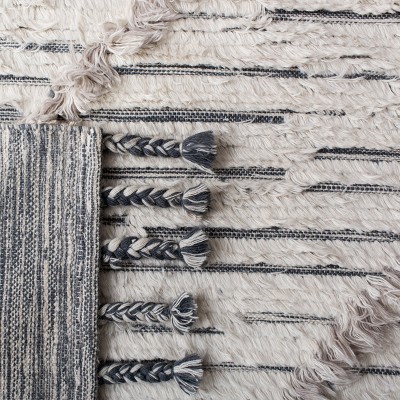 Ivory Hand-Knotted Wool 6' x 9' Area Rug