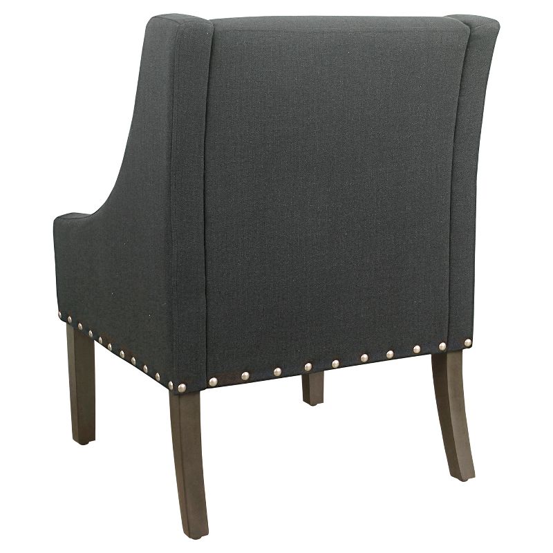 Modern Swoop Accent Chair with Nailhead Trim - Homepop, 3 of 14