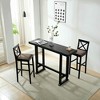 Resenkos Counter Bar Stools, Counter Stool,Bar Chair Counter Height Stool with Backrest, Padded Seat & Footrest,Black - 3 of 4