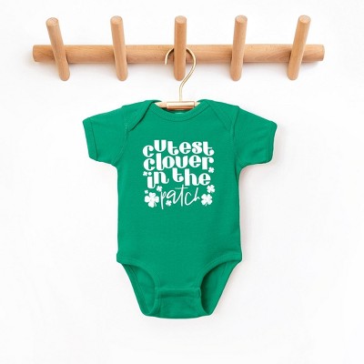 The Juniper Shop Cutest Clover In The Patch Baby Bodysuit