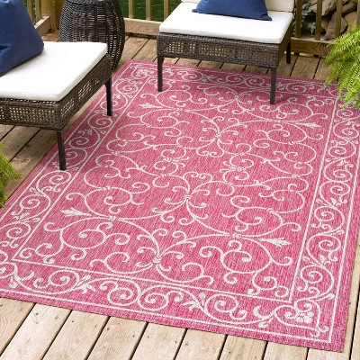 JONATHAN Y Charleston Vintage Filigree Textured Weave Indoor/Outdoor Area Rug