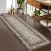 Modern Striped Washable Area Rug - Soft Low Pile Non-Slip Carpet for Living Room Bedroom Office Farmhouse Decor - 4 of 4