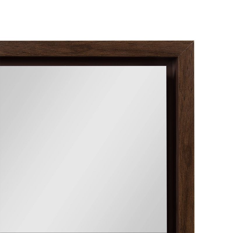 16&#34; x 48&#34; Evans Framed Wall Panel Mirror Walnut Brown - Kate and Laurel, 4 of 8