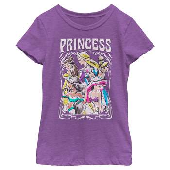 Girl's Disney Princess Sketch Poster T-Shirt