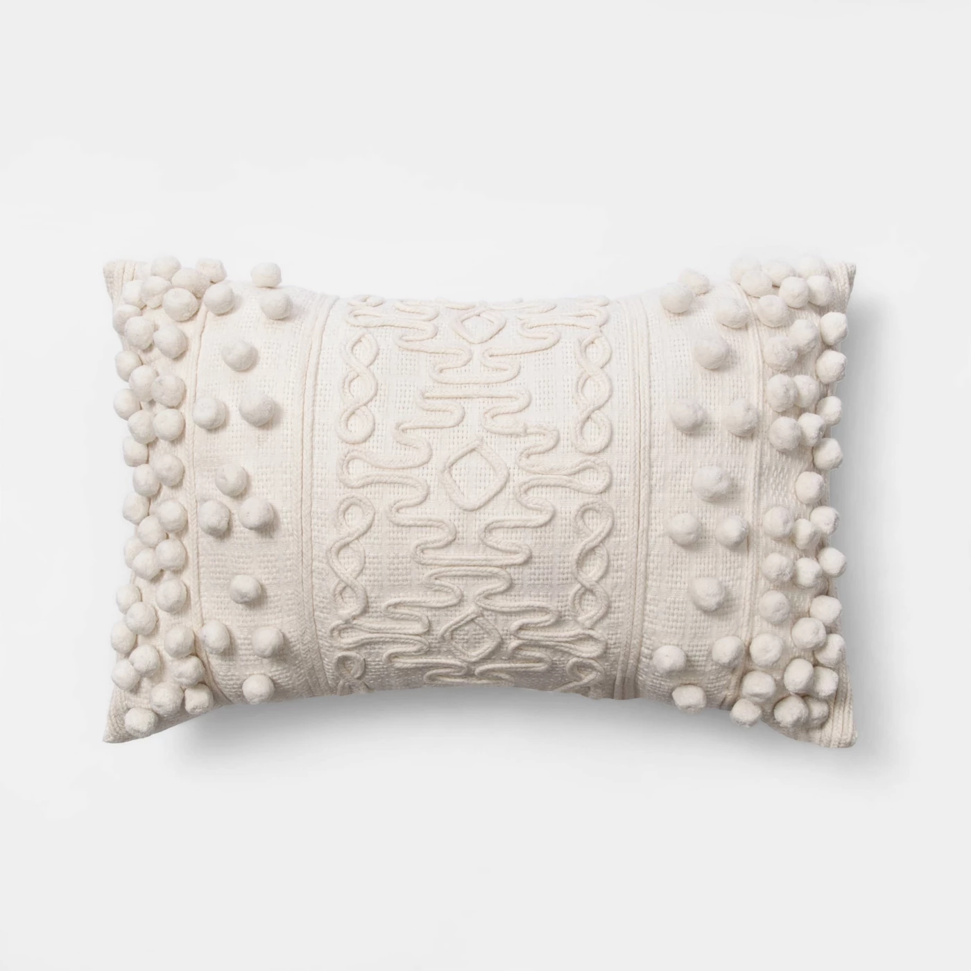 Oblong Pom Throw Pillow Cream - Opalhouse&acirc;&cent; - image 1 of 4