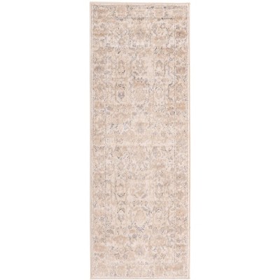 Soothing Ivory Synthetic 2'2" x 6' Indoor Runner Rug